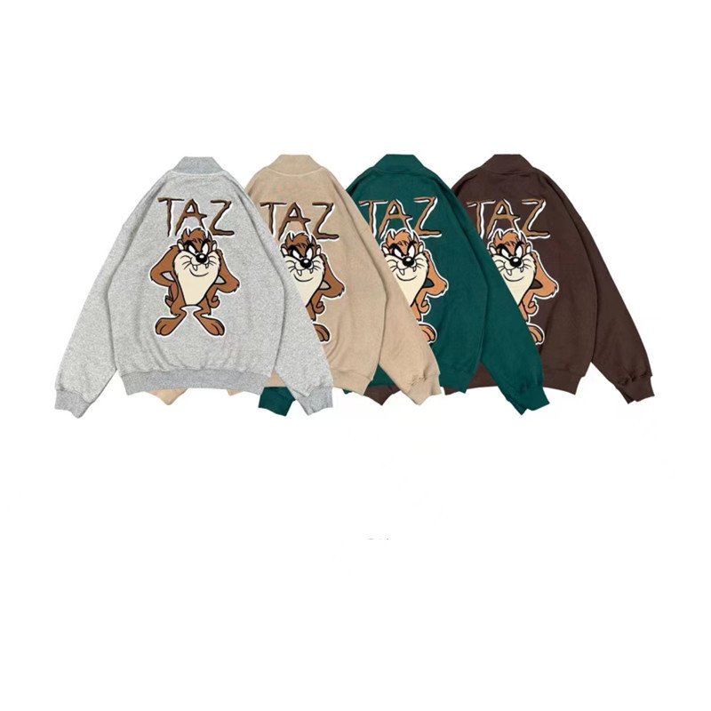 画像7: Looney Tunes  Tasmanian Devilwoolen Sweat baseball uniform jacket blouson ルーニー・テューンズ タズマニアン・デビル ユニセックス 男女兼用 スタジアムジャンパー スタジャン ジャケットブルゾン (7)