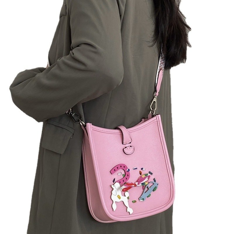 画像11: cartoon animal applique mini shoulder bag shoulder bag アニマルアップリケミニショルダーバッグ トートショルダーバッグ (11)