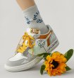 画像6: Men's and woman graffiti paint sunflower flower leather  lace-up sneakers  ユニセックス男女兼用落書きペイント向日葵ひまわりフラワーレースアップ スニーカー (6)