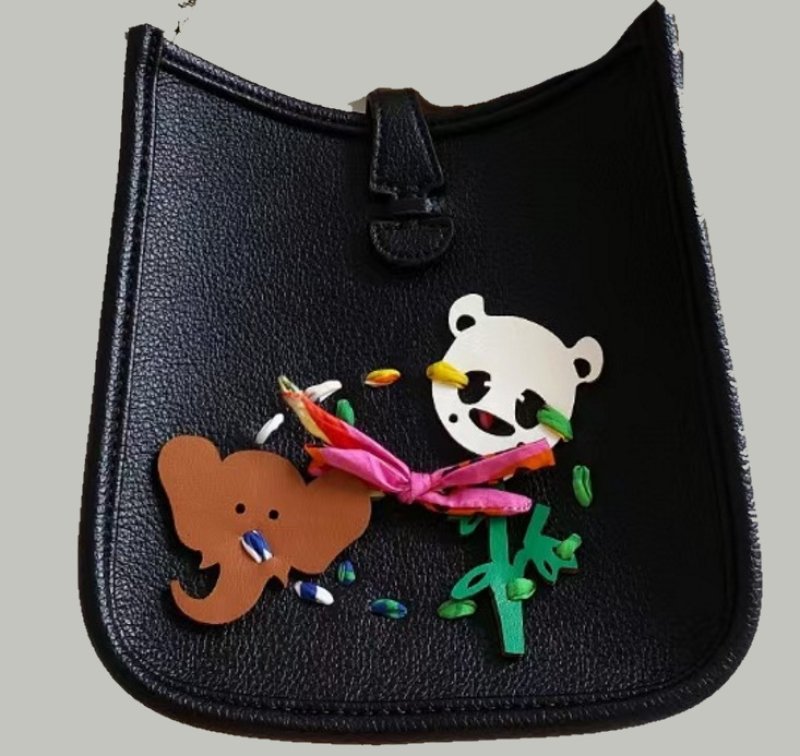 画像14: cartoon animal applique mini shoulder bag shoulder bag アニマルアップリケミニショルダーバッグ トートショルダーバッグ (14)