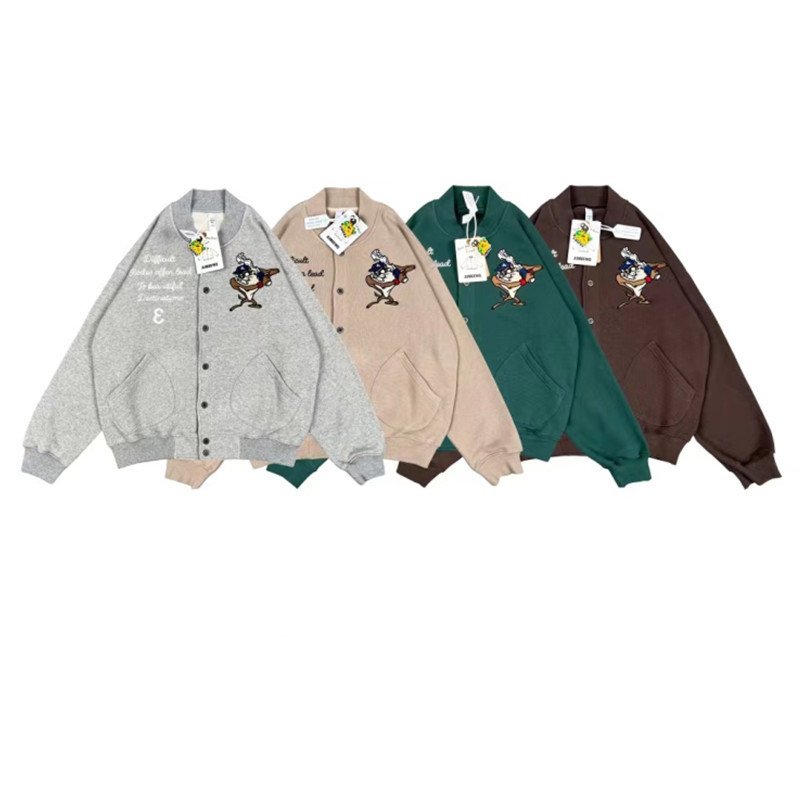 画像6: Looney Tunes  Tasmanian Devilwoolen Sweat baseball uniform jacket blouson ルーニー・テューンズ タズマニアン・デビル ユニセックス 男女兼用 スタジアムジャンパー スタジャン ジャケットブルゾン (6)