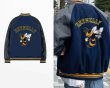 画像3: HEY NELLY bee embroidery embroidery baseball uniform jacket BASEBALL JACKET  blouson  ユニセックス 男女兼用HEY NELLYハチ蜂刺繍ジャケットスタジアムジャンパー スタジャン MA-1 ボンバー ジャケット ブルゾン (3)
