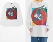 画像2: Bugs Bunny print long sleeve t-shirt pullover round neck   ユニセックス男女兼用バックスバニープリント 長袖Tシャツラウンドネックスウェットプオーバー (2)