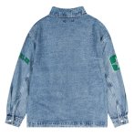 画像2: oversize high street jacket denim jacket G Jean　 ユニセックス 男女兼用ヴィンテージオーバーサイズデニムジャケット Gジャン ブルゾン (2)