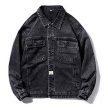 画像2: three-dimensional bear G Jean denim jacket  ユニセックス 男女兼用 立体3dベア熊プリントオーバーサイズデニムジャケット Gジャン ブルゾン (2)