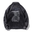 画像1: three-dimensional bear G Jean denim jacket  ユニセックス 男女兼用 立体3dベア熊プリントオーバーサイズデニムジャケット Gジャン ブルゾン (1)