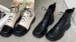 画像5: Woman's leather Funky Boots Martin Boots　 レザーファンキーレースアップフラットブーツマーティンブーツ (5)