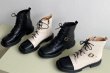 画像6: Woman's leather Funky Boots Martin Boots　 レザーファンキーレースアップフラットブーツマーティンブーツ (6)