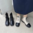 画像8: Woman's leather Funky Boots Martin Boots　 レザーファンキーレースアップフラットブーツマーティンブーツ (8)