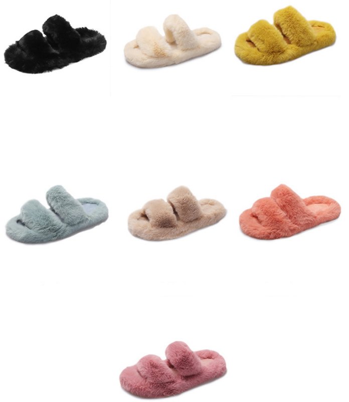 画像8: double fur slippers sandals 　ダブルモコモコファーサンダルスリッパ    (8)
