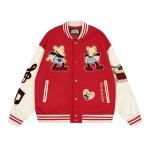 画像6: vintage mickey mouse embroidered letter stitching baseball uniform jacket BASEBALL JACKET  blouson  ユニセックス 男女兼用刺繍ヴィンテージミッキーマウス ミッキージャケットスタジアムジャンパー スタジャン MA-1 ボンバー ジャケット ブルゾン (6)