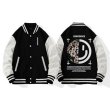 画像5: devil smiley×daisy flower  baseball uniform jacket BASEBALL JACKET  blouson  ユニセックス 男女兼用デビルスマイル×デイジーフラワープリントジャケットスタジアムジャンパー スタジャン MA-1 ボンバー ジャケット ブルゾン (5)