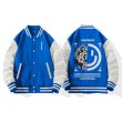 画像4: devil smiley×daisy flower  baseball uniform jacket BASEBALL JACKET  blouson  ユニセックス 男女兼用デビルスマイル×デイジーフラワープリントジャケットスタジアムジャンパー スタジャン MA-1 ボンバー ジャケット ブルゾン (4)