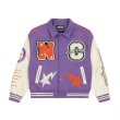 画像2: NCXK logo embroidered letter stitching baseball uniform jacket BASEBALL JACKET  blouson  ユニセックス 男女兼用刺繍NCXKレターロゴジャケットスタジアムジャンパー スタジャン MA-1 ボンバー ジャケット ブルゾン (2)