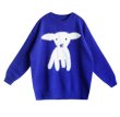 画像1: fluffy lamb braid sweater Knit  　モコモコ子羊編み込み丸首ラウンドネックセーター (1)