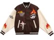 画像10: BLACKAIR skull candle embroidery baseball uniform jacket BASEBALL JACKET  blouson  ユニセックス 男女兼用BLACKAIR スカルキャンドル刺繍刺繍ジャケットスタジアムジャンパー スタジャン MA-1 ボンバー ジャケット ブルゾン (10)