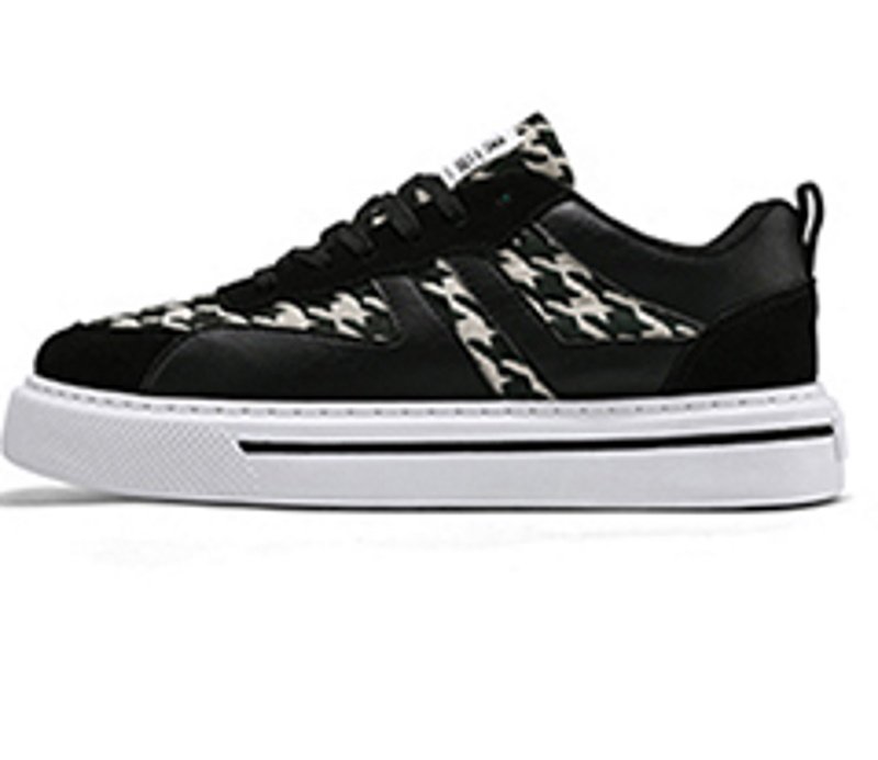 画像10:  Men's Houndstooth lace-up sneakers  shoes 　ユニセックス男女兼用ハウンドトゥースレースアップスニーカー カジュアル シューズ (10)
