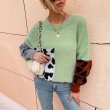 画像4: CHANGE LEOPARD PULLOVER SWEATER Knit  　チェンジレオパード丸首ラウンドネックセーターニット (4)