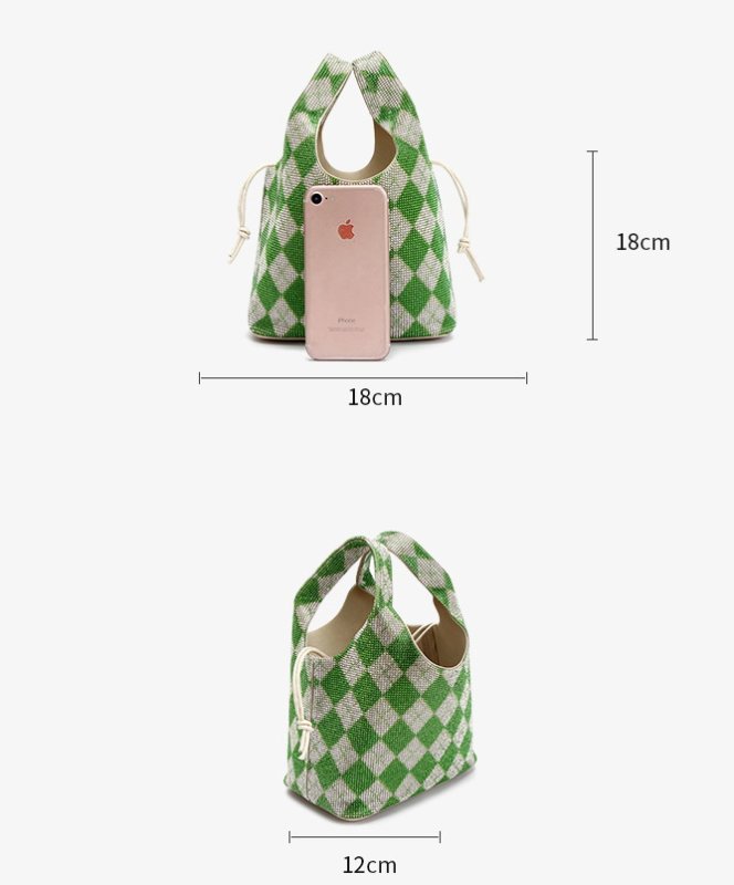 画像8: Smile & Graffiti Bear Rhinestone Bucket Bag  スマイル&グラフィティーベアラインストーンバケットトートバッグショルダーバッグ  (8)