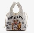 画像3: Smile & Graffiti Bear Rhinestone Bucket Bag 　スマイル＆グラフィティーベアラインストーンバケットトートバッグショルダーバッグ  (3)