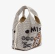 画像6: Smile & Graffiti Bear Rhinestone Bucket Bag 　スマイル＆グラフィティーベアラインストーンバケットトートバッグショルダーバッグ  (6)