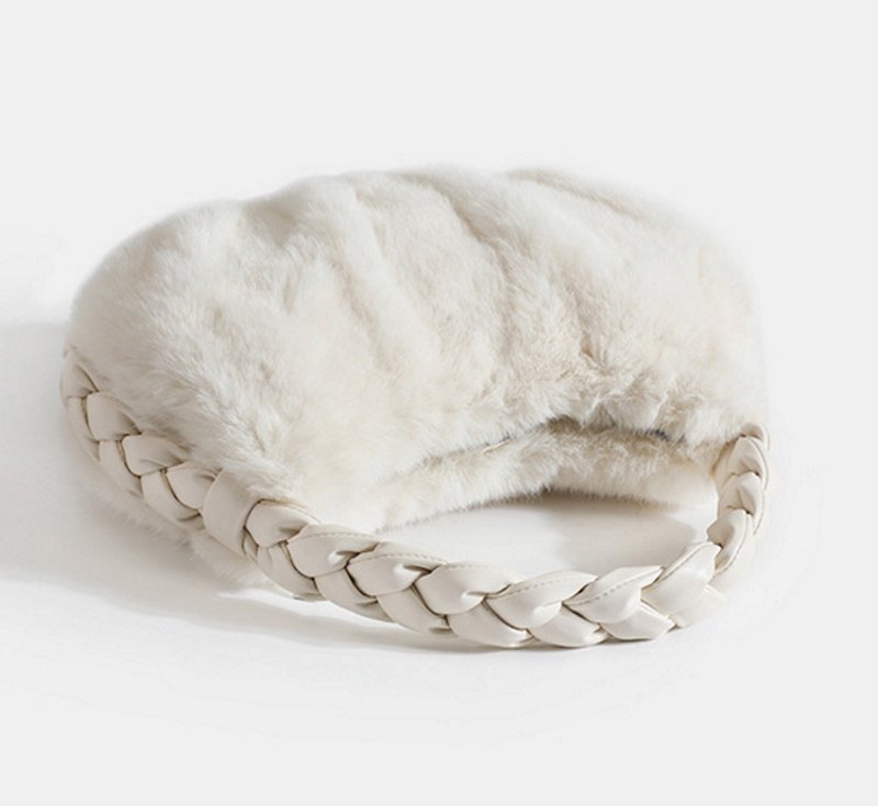 画像7: one-shoulder plush underarm bag　ファーアンダーアームワンショルダーバッグ トートバッグ (7)