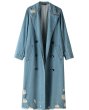 画像1: Unisex Distressed Denim Over Knee Long Coat Jacket　ユニセックス男女兼用ダメージデニムオーバー ニード ロングコート ジャケット (1)