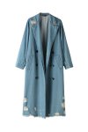 画像4: Unisex Distressed Denim Over Knee Long Coat Jacket　ユニセックス男女兼用ダメージデニムオーバー ニード ロングコート ジャケット (4)