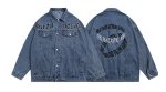画像3: circle mobius letter logo denim G jacket 　ユニセックス 男女兼用サークルレターロゴ刺繍デニムジャケット Gジャン ブルゾン (3)