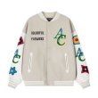 画像7: American flocking design baseball uniform jacket BASEBALL JACKET  blouson  ユニセックス 男女兼用カラフルフラワー＆レター刺繍スタジアムジャンパー スタジャン MA-1 ボンバー ジャケット ブルゾン (7)