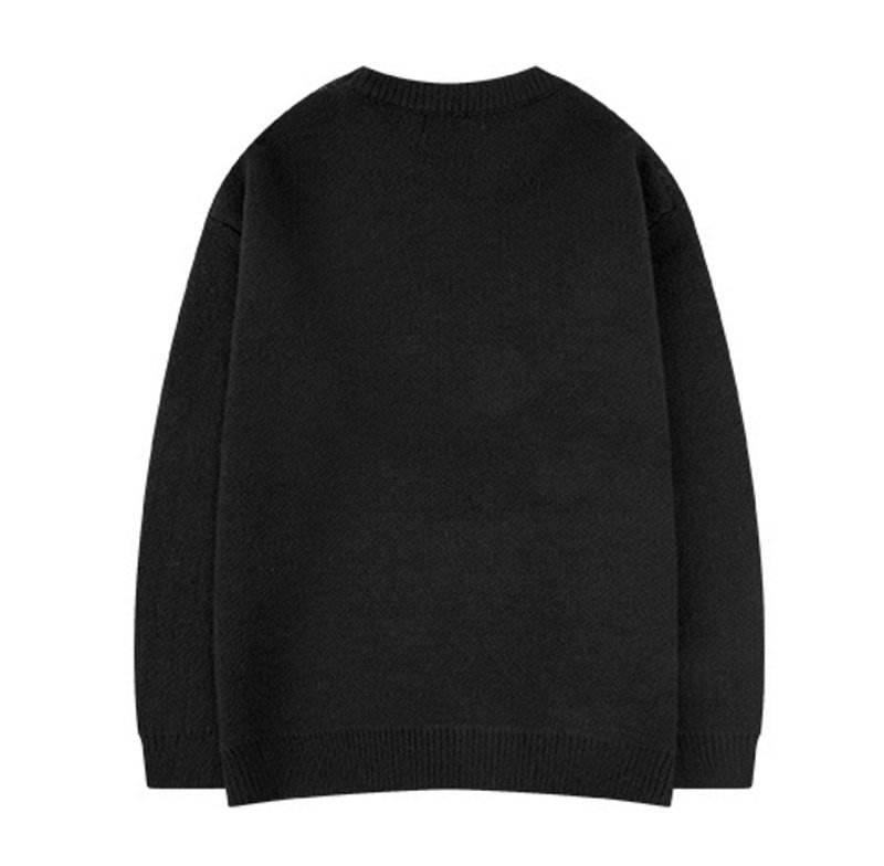 画像4: Bear Braid Unisex Pullover Round Neck Sweater　 ユニセックス男女兼用クマベア編み込み男女兼用プルオーバー丸首セーター (4)