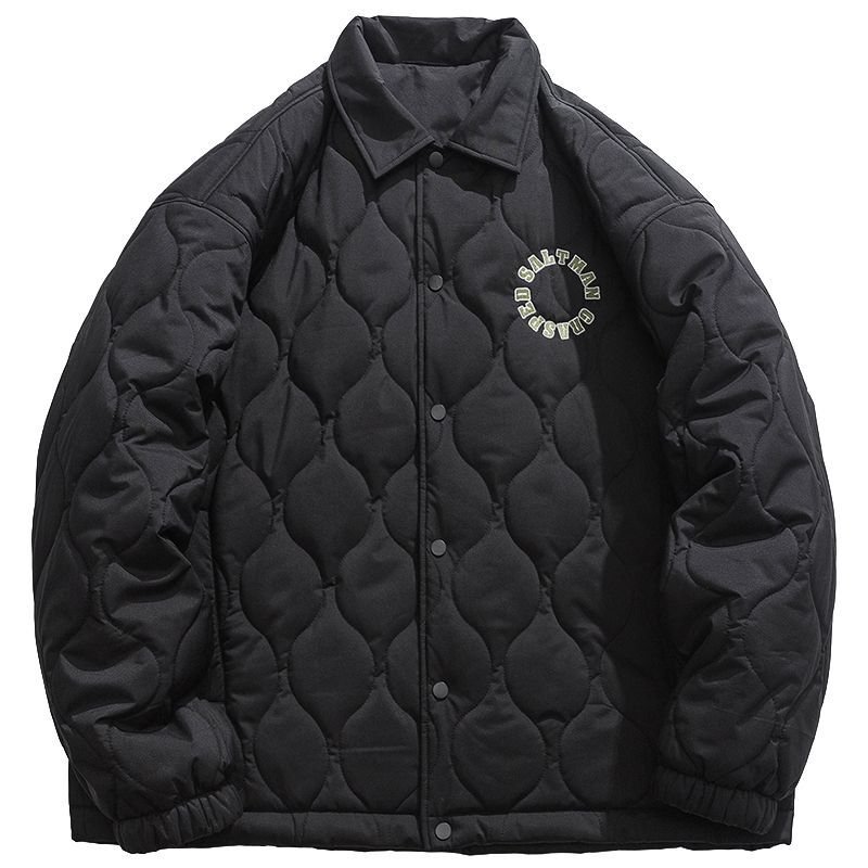 画像6: Quilted circle logo embroidery jacket coat ユニセックス 男女兼用キルティングサークルロゴ刺繍ジャケット コート ブルゾン (6)