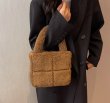 画像10:  fluffy plush sweet tote hand bag　フワフワファースイートトートバッグ  (10)