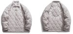 画像4: Quilted circle logo embroidery jacket coat　ユニセックス 男女兼用キルティングサークルロゴ刺繍ジャケット コート ブルゾン (4)