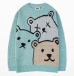 画像3: Bear Braid Unisex Pullover Round Neck Sweater　 ユニセックス男女兼用クマベア編み込み男女兼用プルオーバー丸首セーター (3)