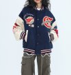 画像5: Little Red Riding embroidery baseball uniform jacket BASEBALL JACKET  blouson  ユニセックス 男女兼用レッド刺繍ジャケットスタジアムジャンパー スタジャン MA-1 ボンバー ジャケット ブルゾン (5)