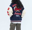 画像2: Little Red Riding embroidery baseball uniform jacket BASEBALL JACKET  blouson  ユニセックス 男女兼用レッド刺繍ジャケットスタジアムジャンパー スタジャン MA-1 ボンバー ジャケット ブルゾン (2)