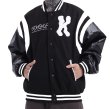 画像6: K logo simple embroidery baseball uniform jacket BASEBALL JACKET  blouson  ユニセックス 男女兼用K刺繍シンプルオーバーサイズジャケットスタジアムジャンパー スタジャン MA-1 ボンバー ジャケット ブルゾン (6)