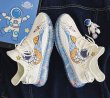 画像5:  Men's pop paint astronaut race-up sneakers  shoes 　ユニセックス男女兼用ポップ宇宙飛行士プリントレースアップスニーカー カジュアル シューズ (5)