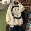 画像6: big smile braided Unisex Pullover Round Neck Sweater　 ユニセックス男女兼用ビッグスマイル編み込み男女兼用プルオーバー丸首セーター (6)