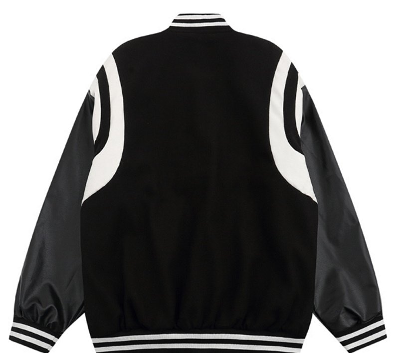 K logo simple embroidery baseball uniform jacket BASEBALL