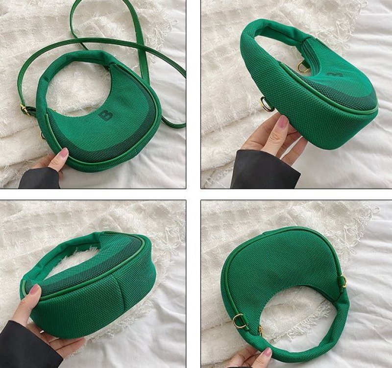 画像8: portable half moon  tote shoulder bag hand bag ハーフムーントートショルダーポシェットバッグ (8)