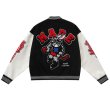 画像5: Rabbit ice hockey embroidery baseball uniform jacket BASEBALL JACKET  blouson  ユニセックス 男女兼用ラビットアイスホッケー刺繍ジャケットスタジアムジャンパー スタジャン MA-1 ボンバー ジャケット ブルゾン (5)