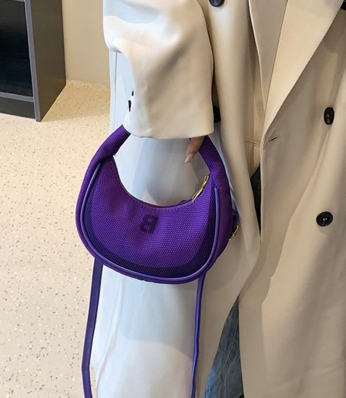 画像6: portable half moon  tote shoulder bag hand bag ハーフムーントートショルダーポシェットバッグ (6)