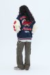 画像6: Little Red Riding embroidery baseball uniform jacket BASEBALL JACKET  blouson  ユニセックス 男女兼用レッド刺繍ジャケットスタジアムジャンパー スタジャン MA-1 ボンバー ジャケット ブルゾン (6)