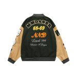 画像10: letter emblem embroidery baseball uniform jacket BASEBALL JACKET  blouson  ユニセックス 男女兼用レターエンブレム刺繍ジャケットスタジアムジャンパー スタジャン MA-1 ボンバー ジャケット ブルゾン (10)