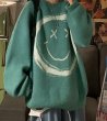 画像3: big smile braided Unisex Pullover Round Neck Sweater　 ユニセックス男女兼用ビッグスマイル編み込み男女兼用プルオーバー丸首セーター (3)