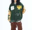 画像5: letter emblem embroidery baseball uniform jacket BASEBALL JACKET  blouson  ユニセックス 男女兼用レターエンブレム刺繍ジャケットスタジアムジャンパー スタジャン MA-1 ボンバー ジャケット ブルゾン (5)