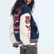 画像14: Little Red Riding embroidery baseball uniform jacket BASEBALL JACKET  blouson  ユニセックス 男女兼用レッド刺繍ジャケットスタジアムジャンパー スタジャン MA-1 ボンバー ジャケット ブルゾン (14)