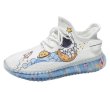 画像1:  Men's pop paint astronaut race-up sneakers  shoes 　ユニセックス男女兼用ポップ宇宙飛行士プリントレースアップスニーカー カジュアル シューズ (1)